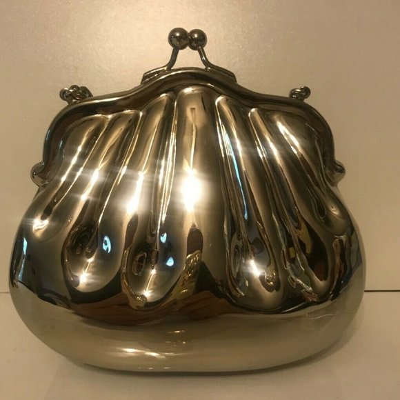 REAL SILVER VINTAGE SAKS FIFTH AVENUE PURSE BAG! - Picture 9 of 10